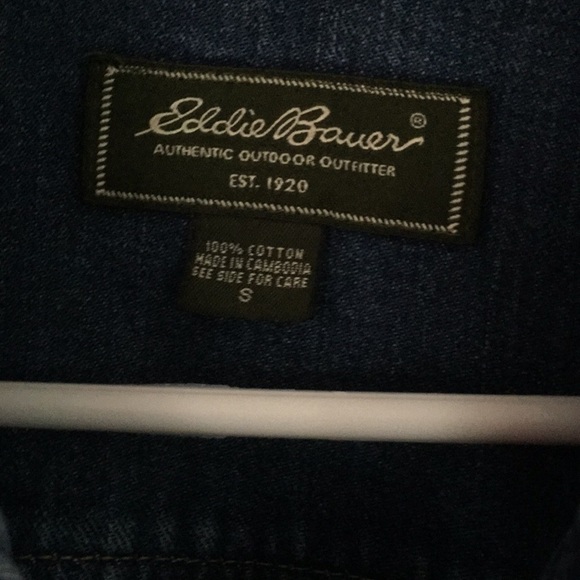 Eddie Bauer Denim Jean Jacket Pockets Small EC - Picture 8 of 8